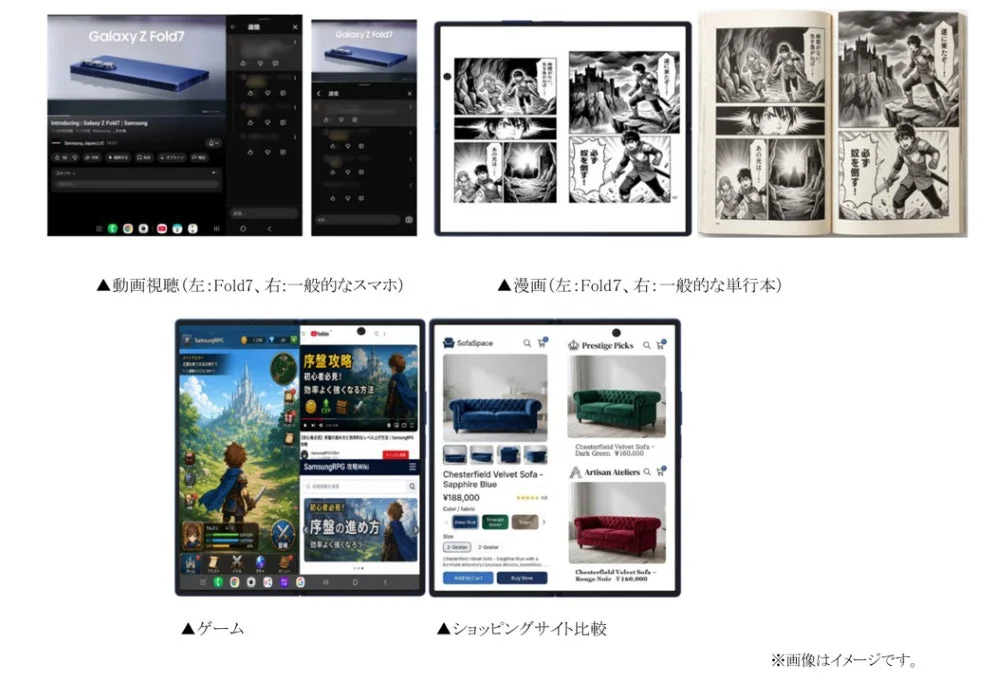 Galaxy Z Fold7 usage examples