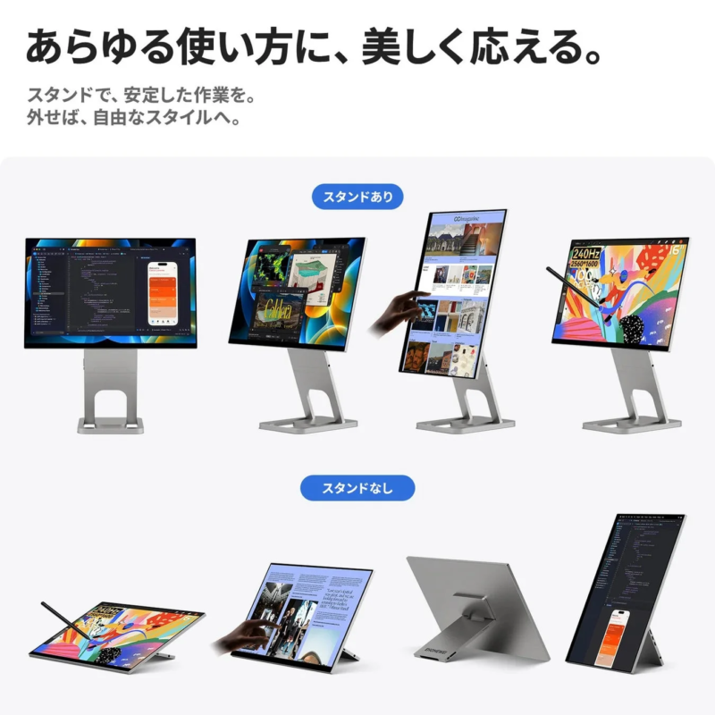 Versatile Use with Detachable Stand