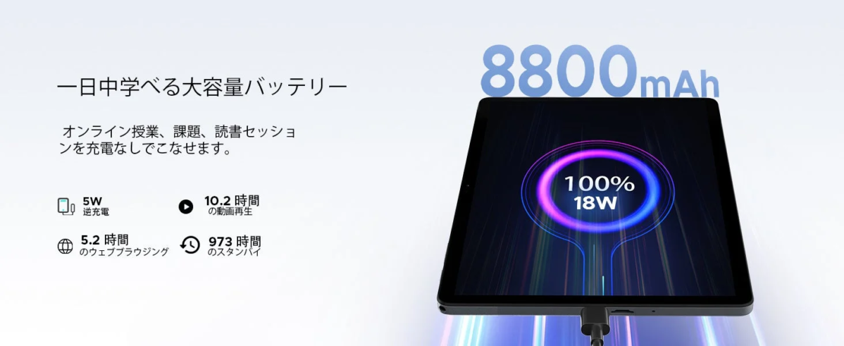 8800mAh Large Capacity Battery