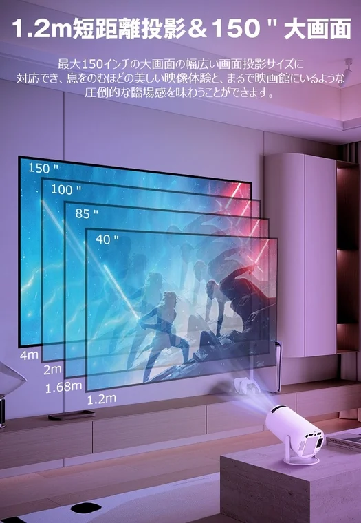 Living Room Wall Projection