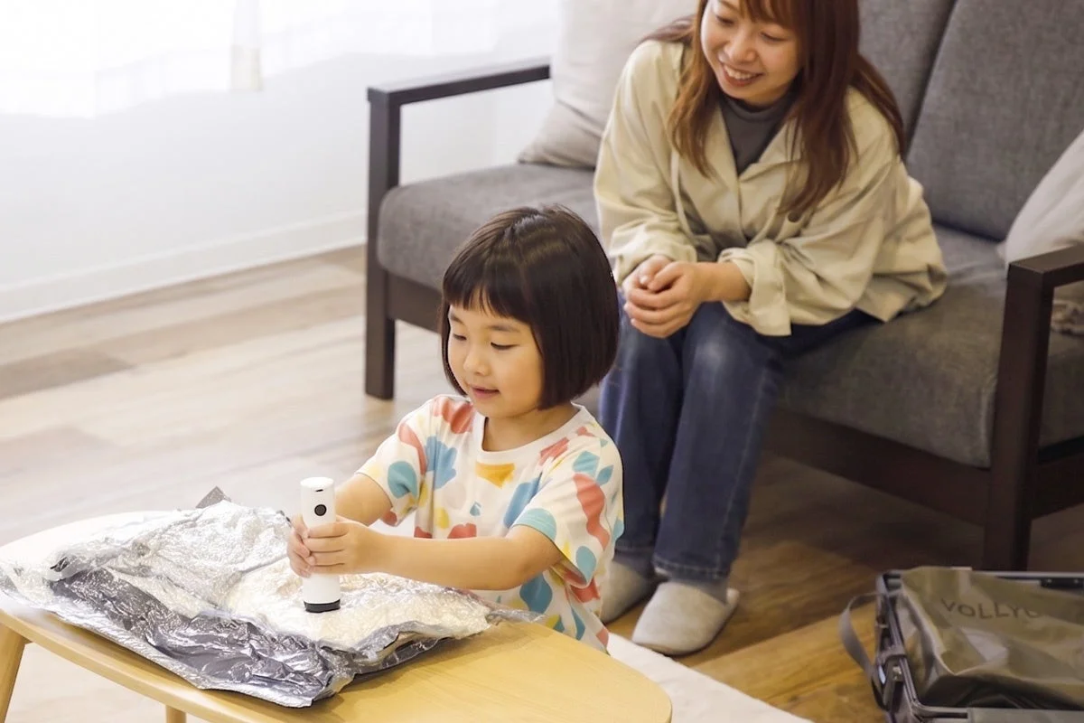 Family using Vacuum Pump