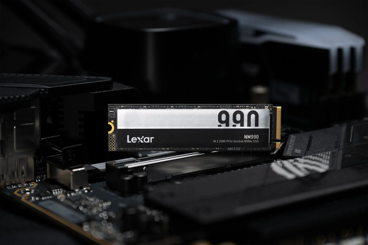 Lexar NM990 SSD on motherboard