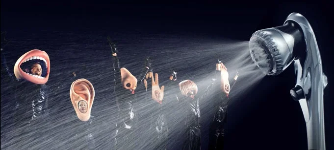 Body parts enjoying the Mirable shower