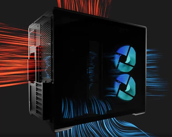 DeepCool CG590 MESH 2F Airflow Diagram