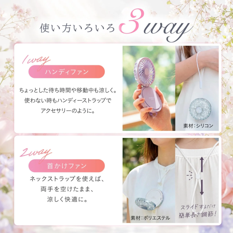Handheld and Neck-worn MiraHana FAN