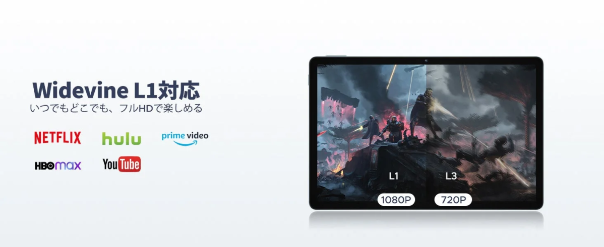 Widevine L1 support for full HD streaming