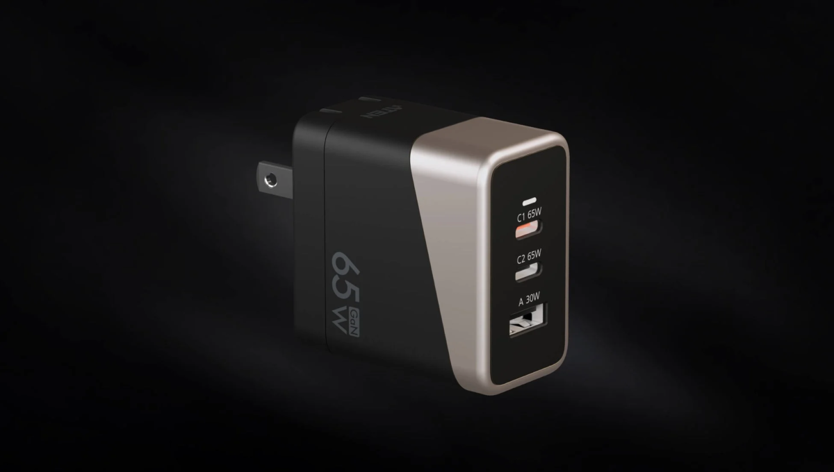 65W 3-Port GaN Rapid Charger
