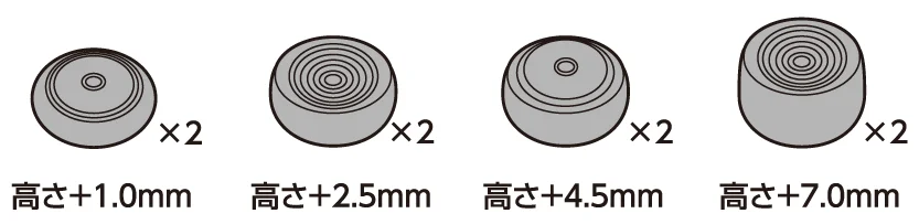 Analog Stick Cover height variations