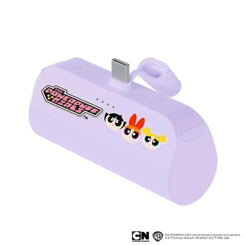 Powerpuff Girls Mobile Battery showing USB-C connector