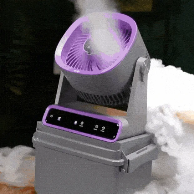Mist emission from the fan