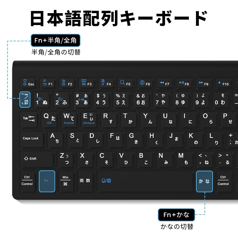 Japanese Keyboard Layout with Fn Key Functions