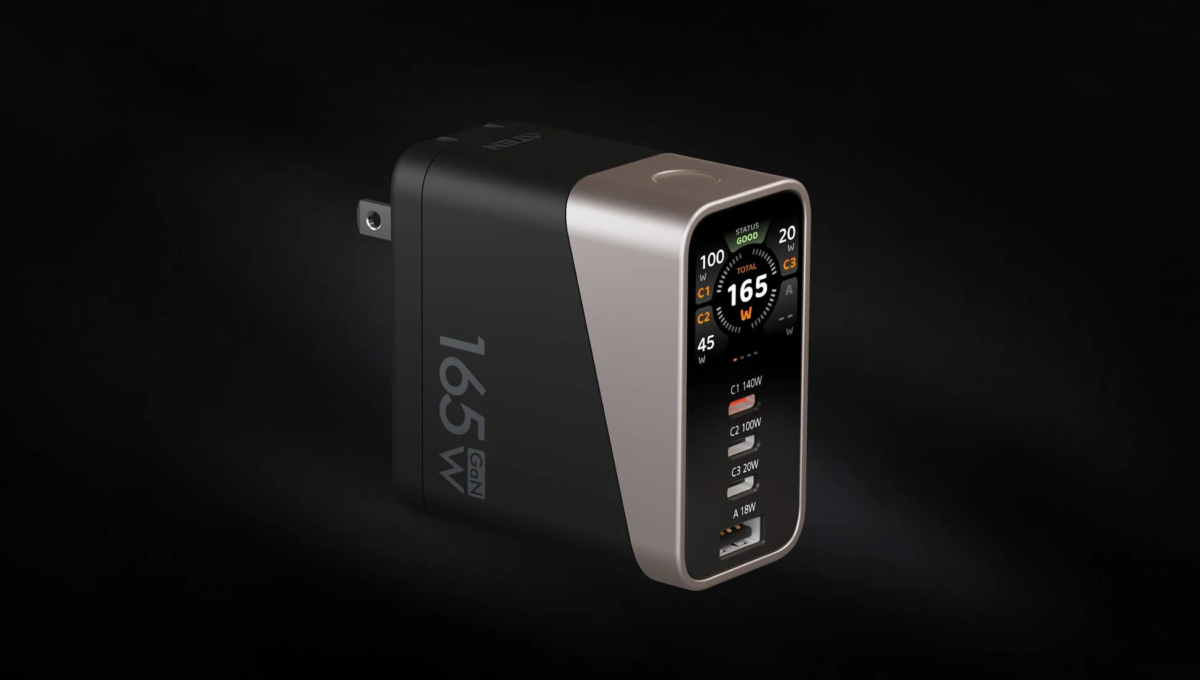 165W 4-Port Smart Display Rapid Charger