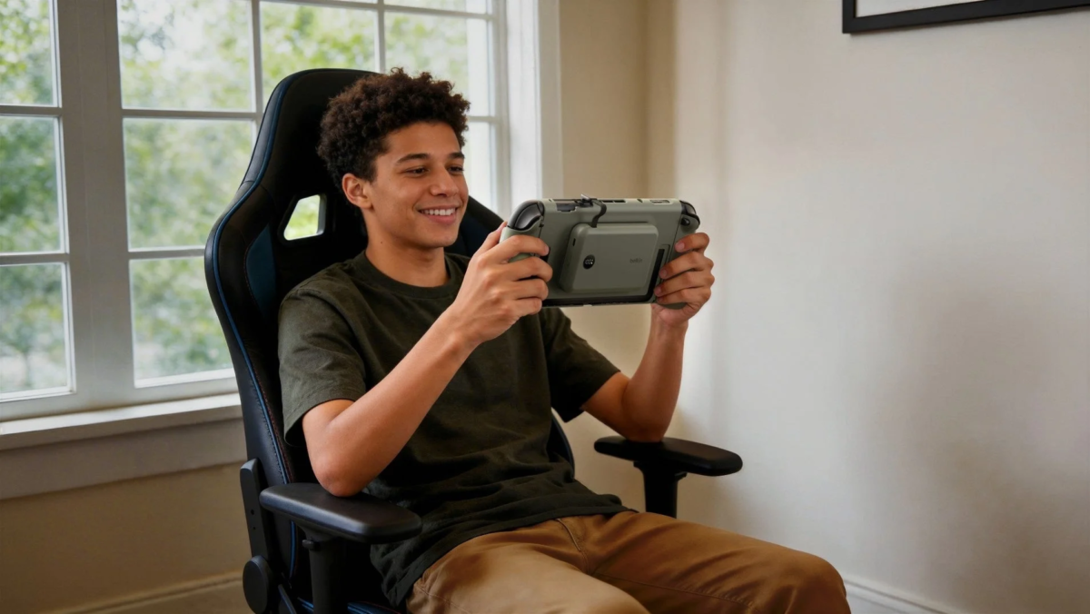 Gaming Switch 2 Charging Grip in use