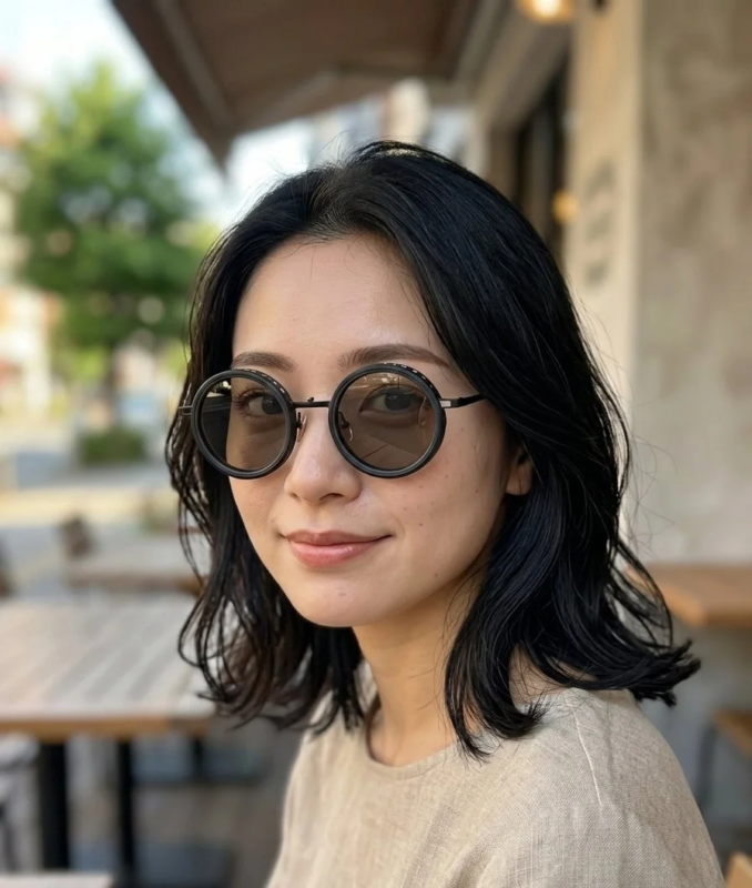 Woman wearing sunglasses