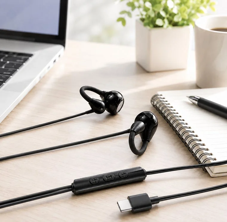 Product on desk with controls