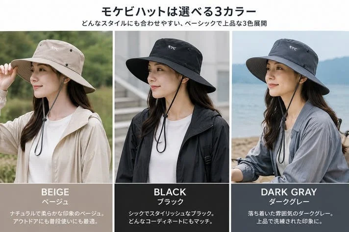 MOKEBI hat colors on models