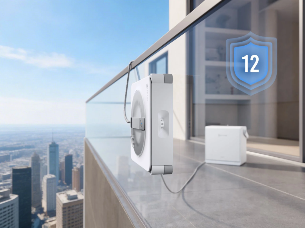WINBOT on a high-rise balcony