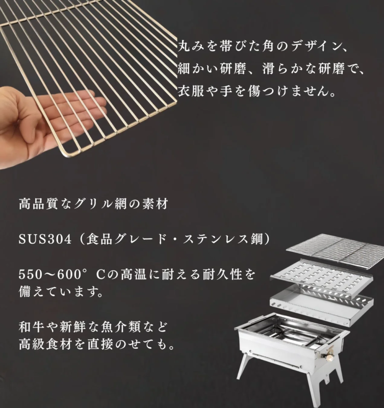 Close-up of high-quality SUS304 stainless steel grill mesh
