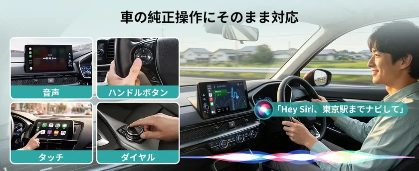 Man Using Voice Control in Car