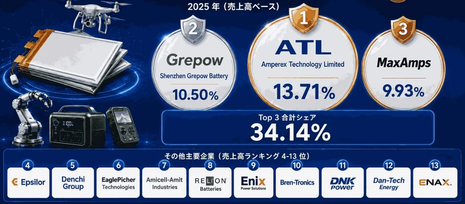 Top 3 High-Rate Lithium-Ion Polymer Battery Manufacturers Market Share 2025