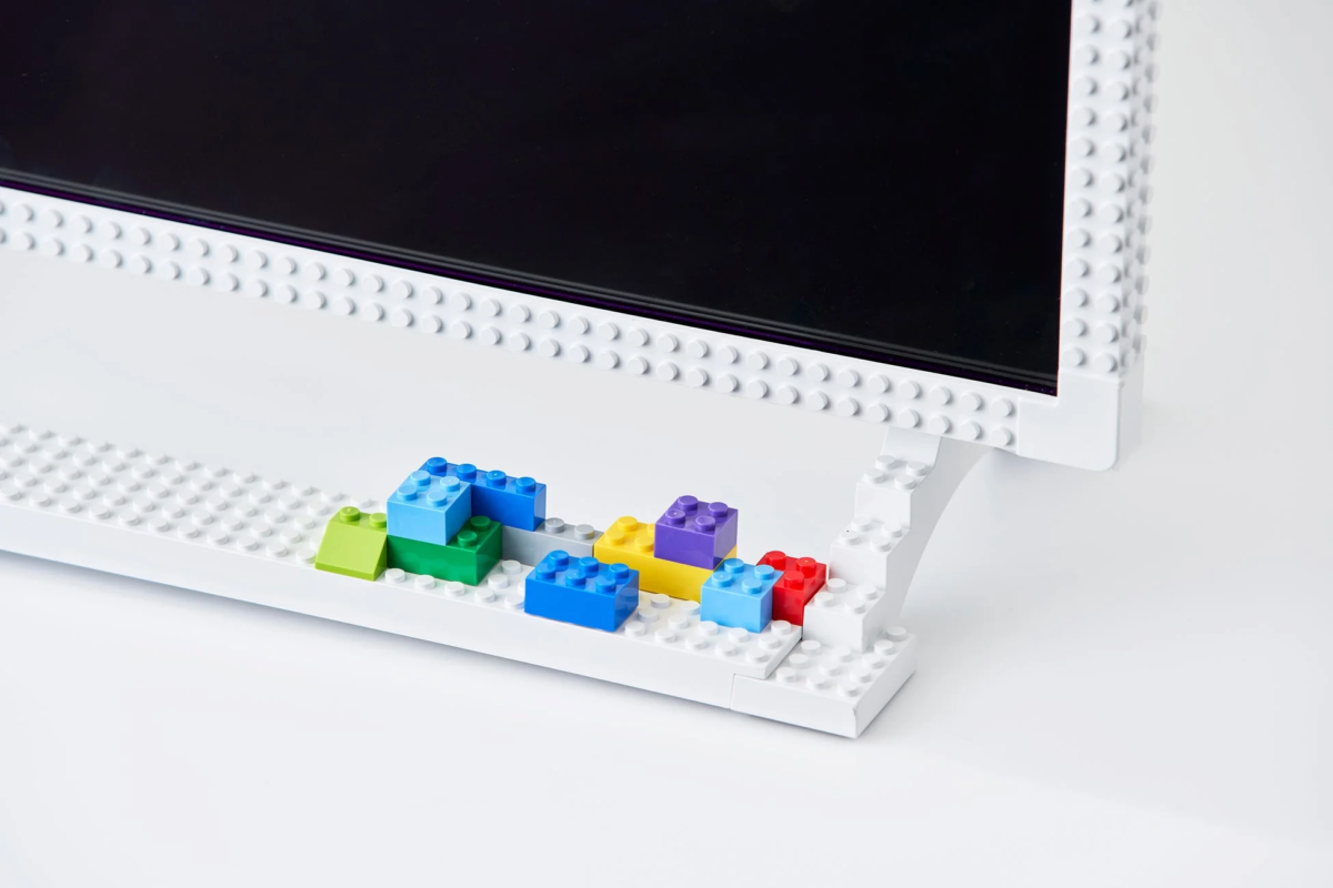 Blocks on a TV stand