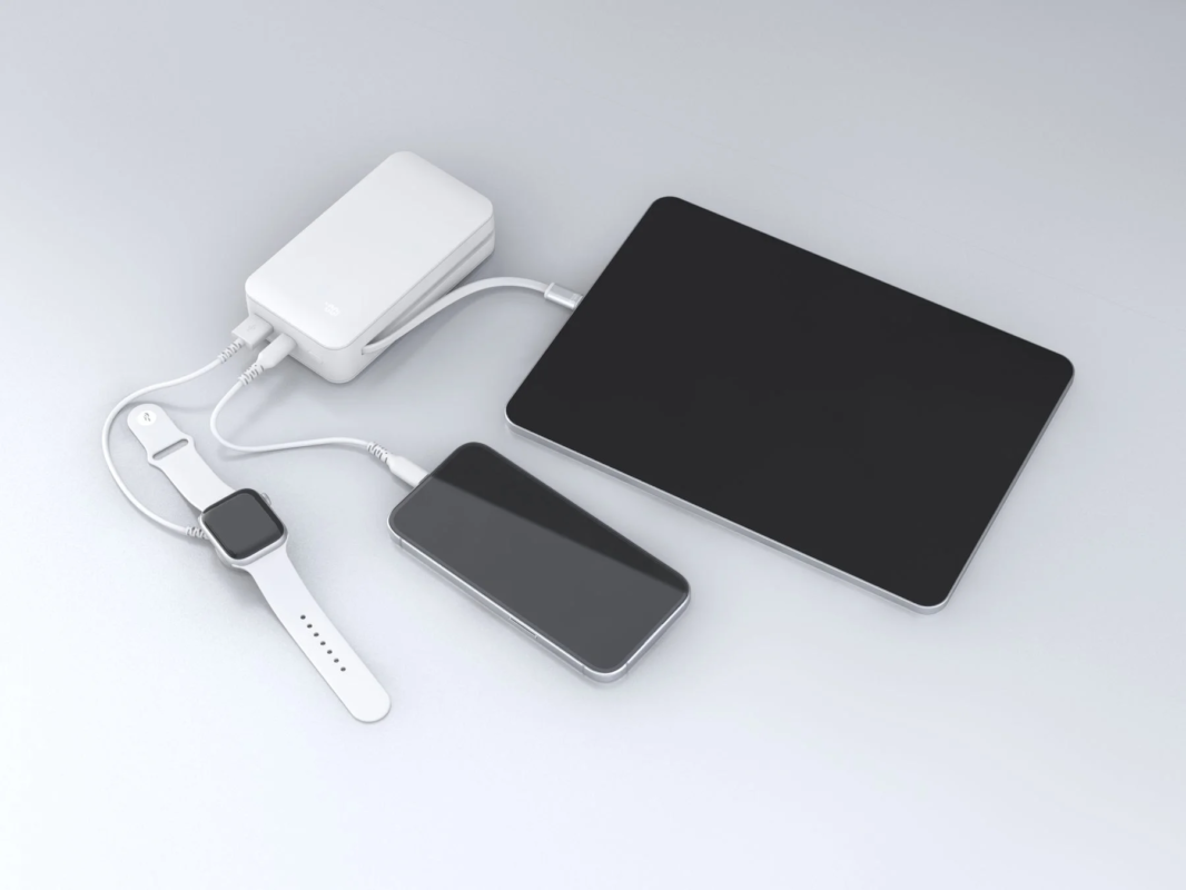 Mobile battery charging three devices