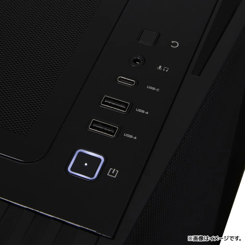 Front panel of a PC case with USB ports