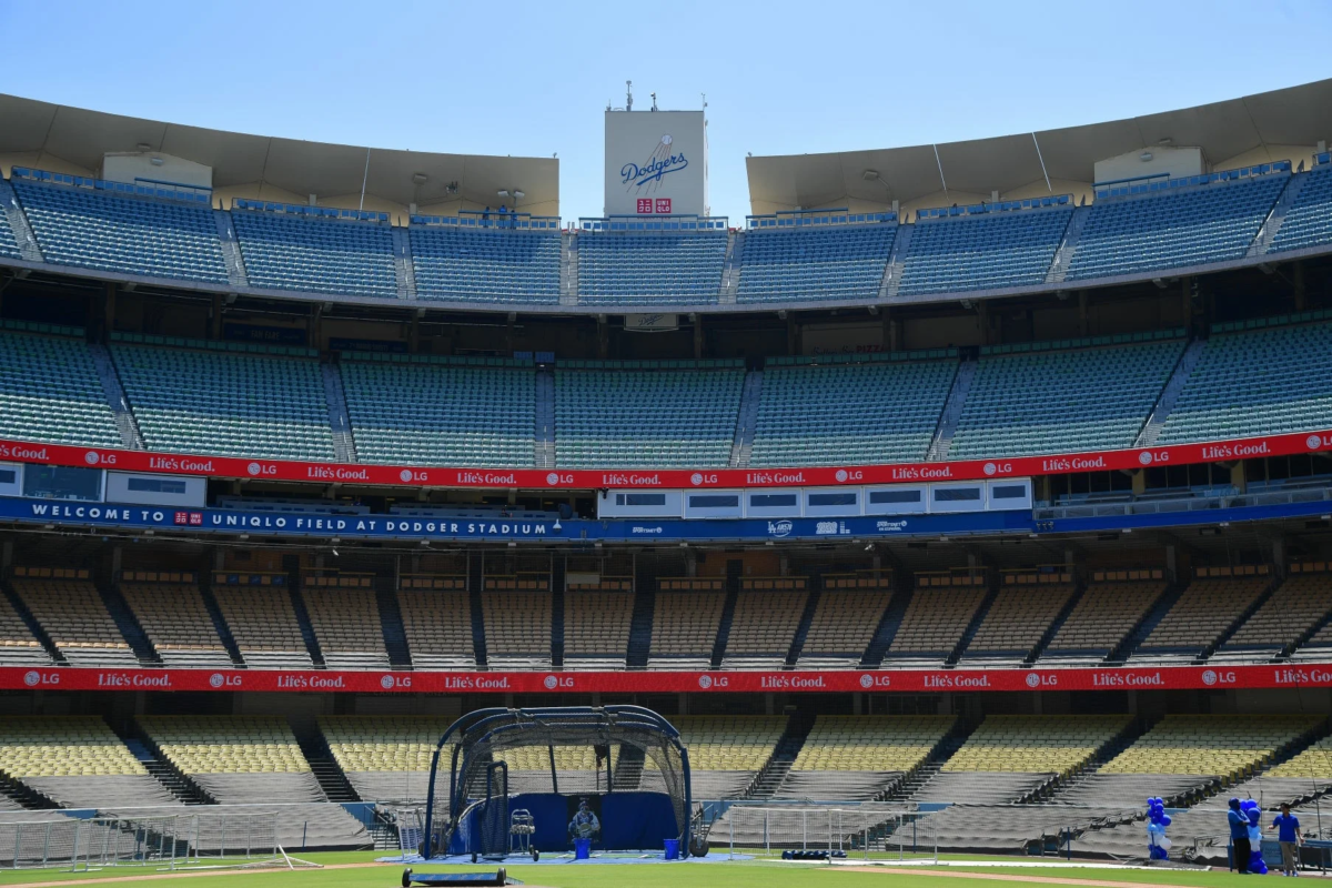 Dodger Stadium with LG and UNIQLO ads