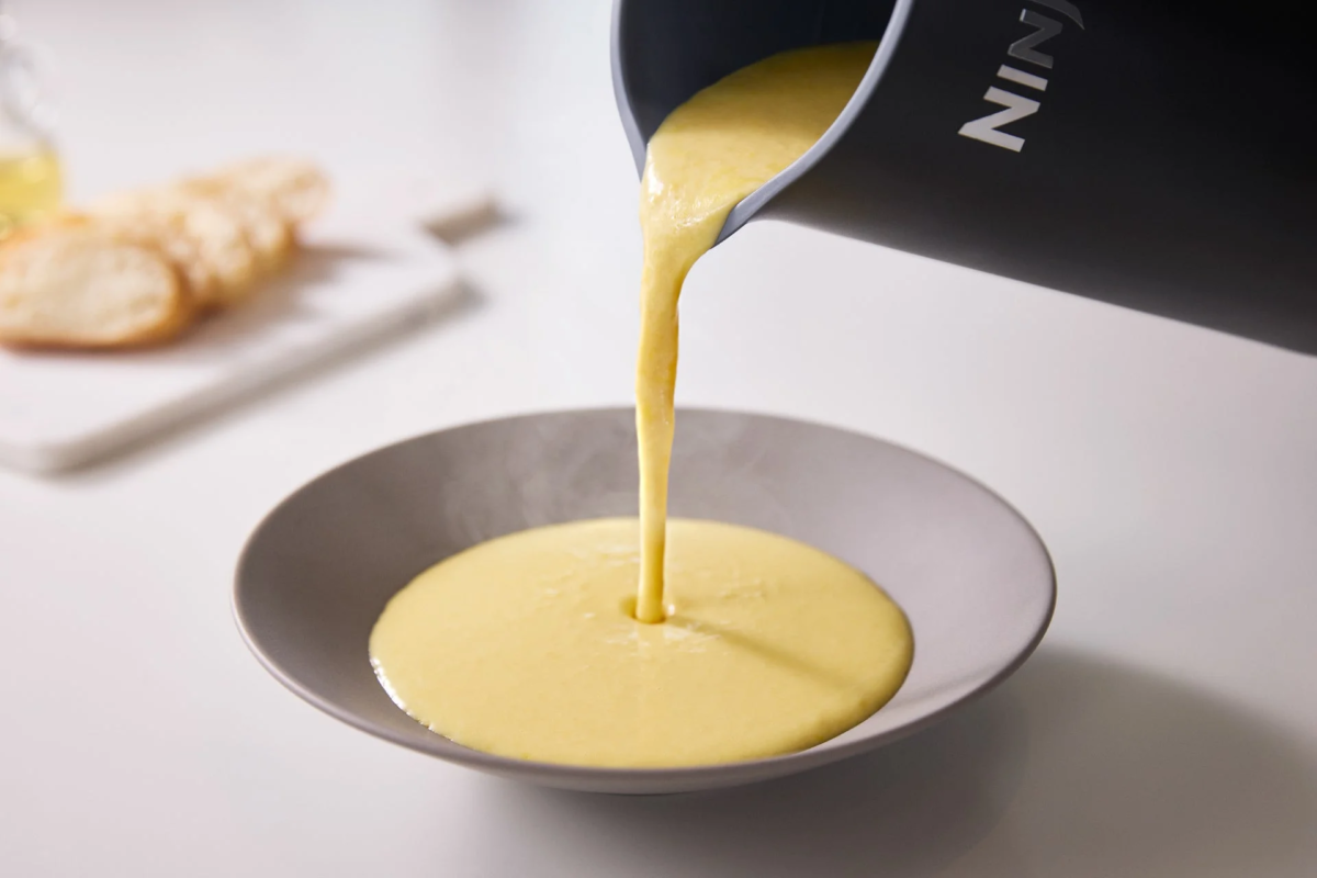 Soup being poured from Ninja Soupi