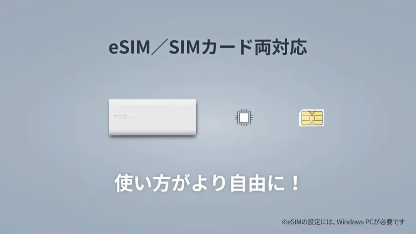 eSIM / SIM card dual support