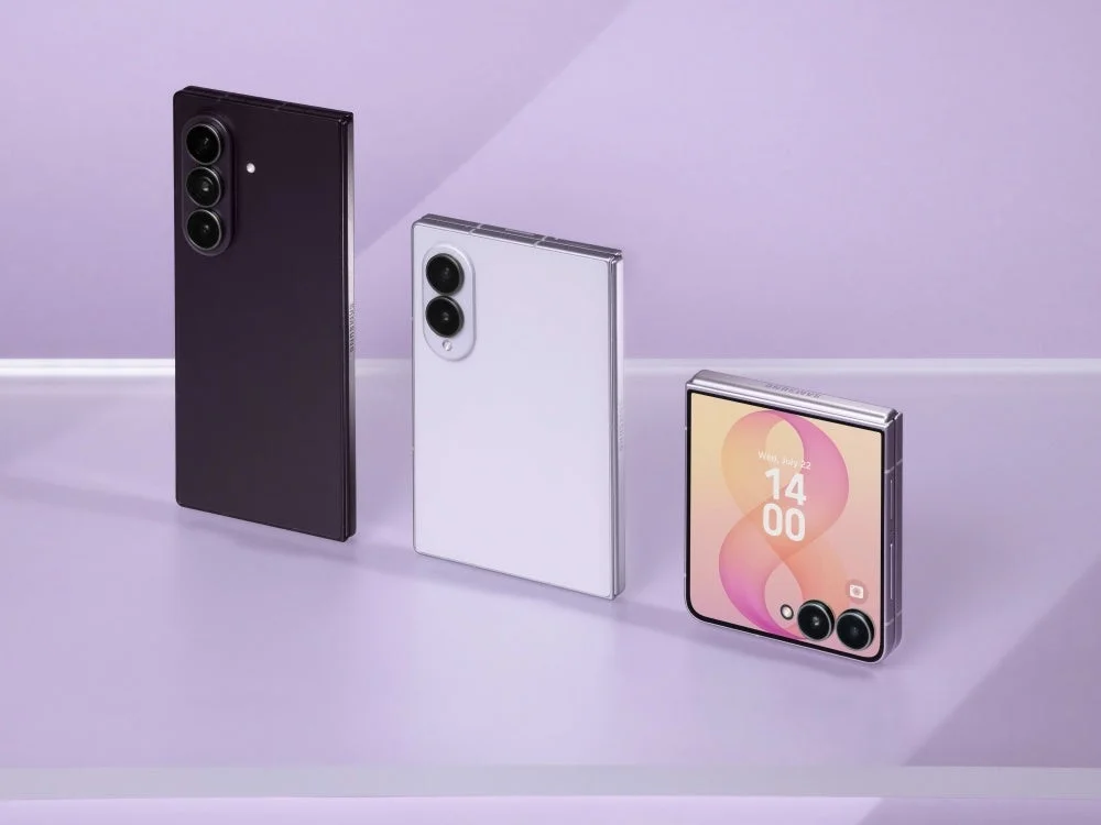 Three Samsung Galaxy Z series phones