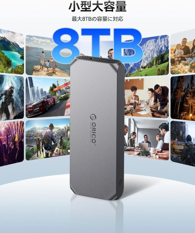 Small Size, Large Capacity up to 8TB