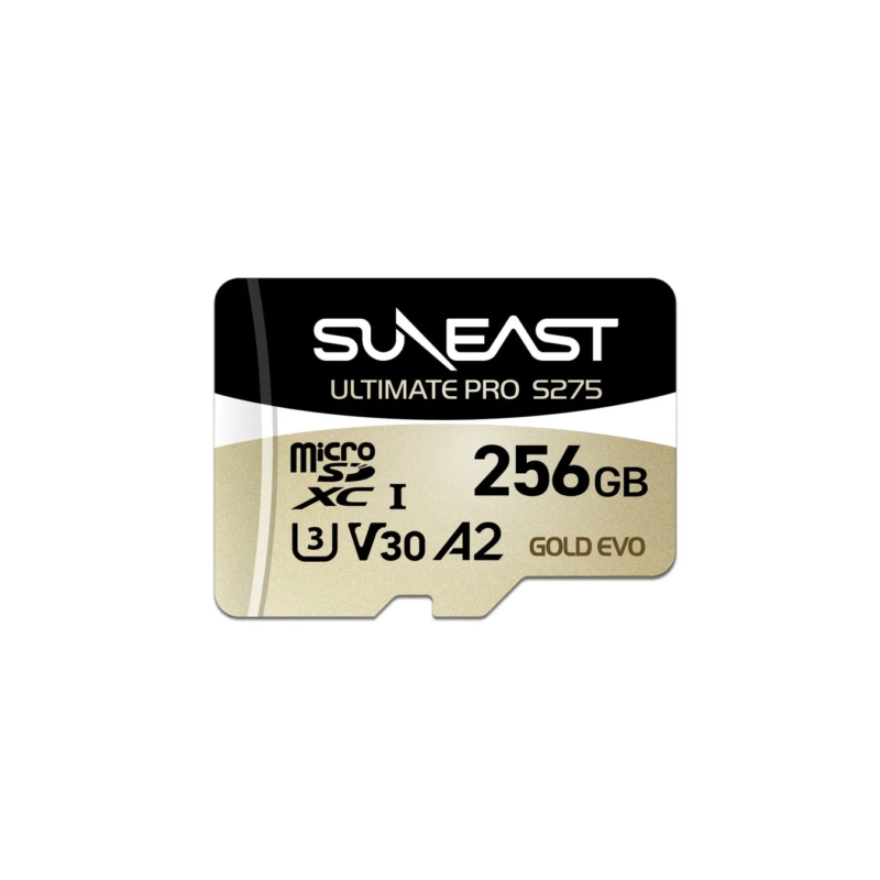 SUNEAST ULTIMATE PRO S275 microSDXC I 256GB U3 V30 A2 GOLD EVO