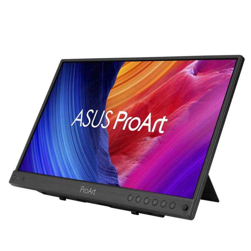ASUS ProArt Display PA16USV front view with colorful image