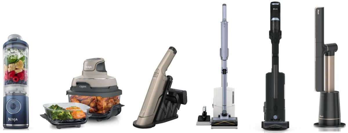 Various Shark and Ninja household appliances