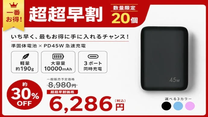 Makuake Super Early Bird Discount