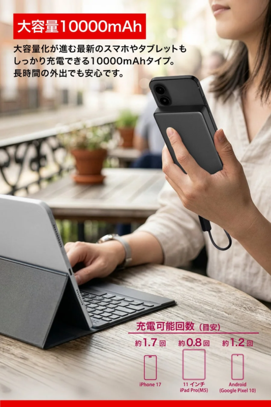 10,000mAh Capacity and Charging Examples