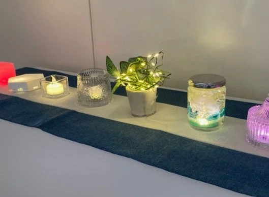 LED lights on table runner