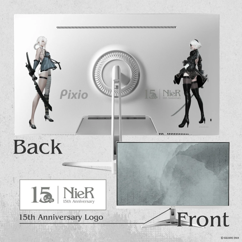 NieR 15th Anniversary Monitor Front and Back