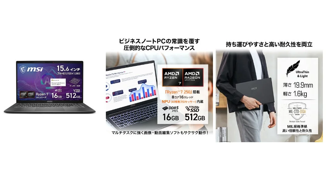 MSI Modern-A15 Business Laptop