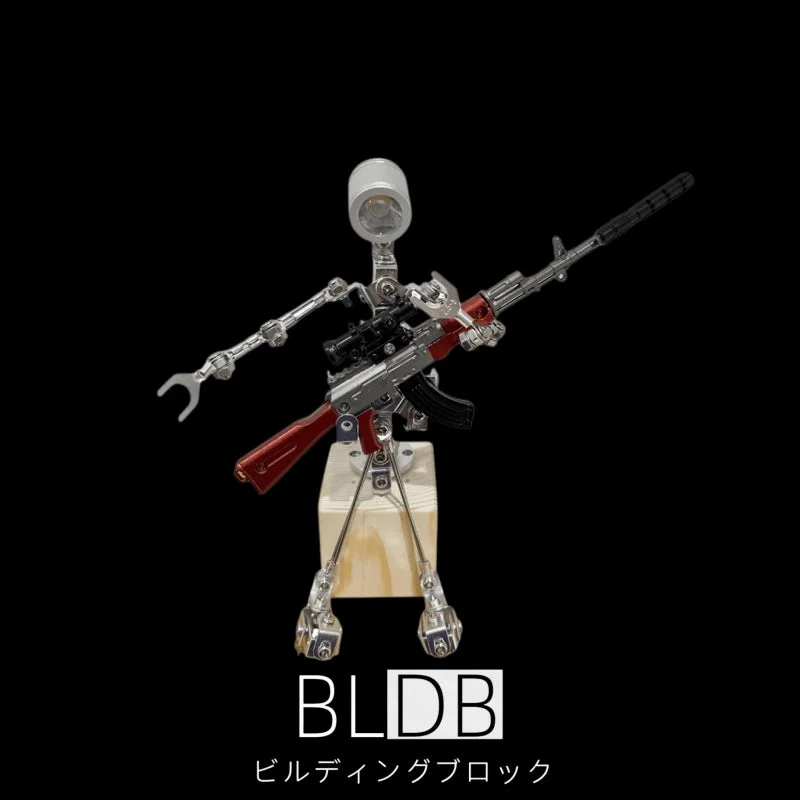 Metal Armored Lamp Robot Model