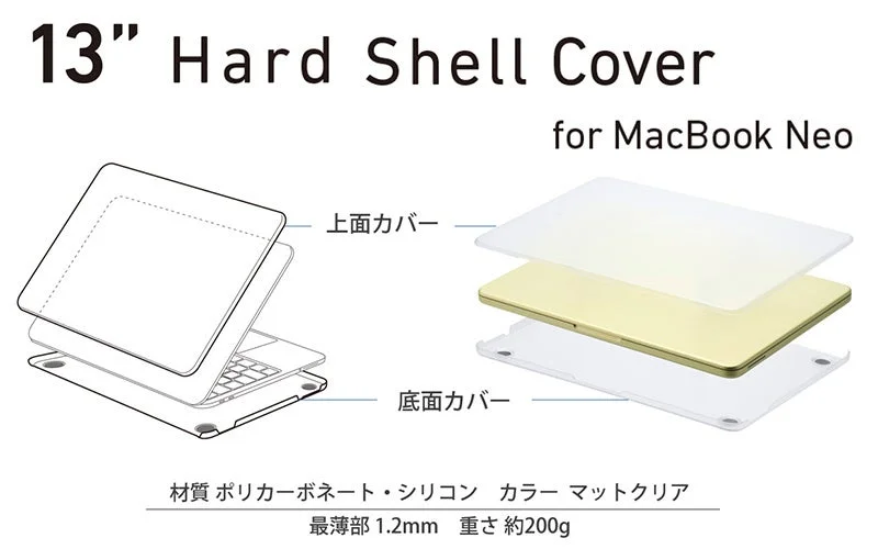 13" Hard Shell Cover for MacBook Neo, specifications