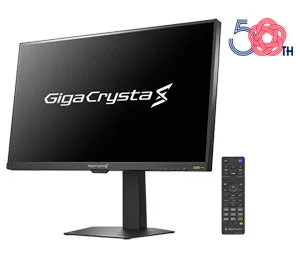GigaCrysta Monitor and Remote with 50th Anniversary Logo
