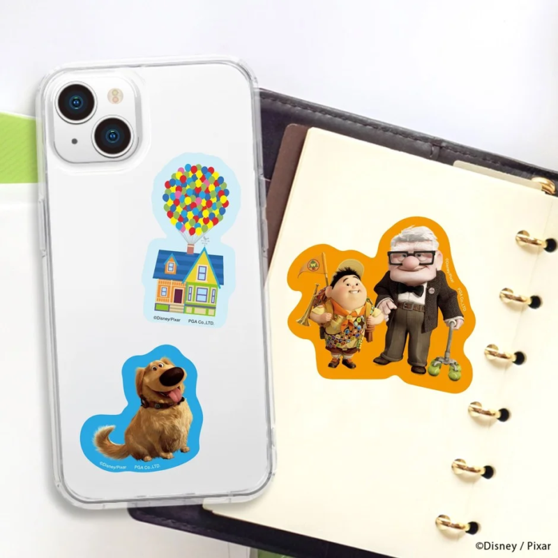 Up Stickers on iPhone Case and Notebook