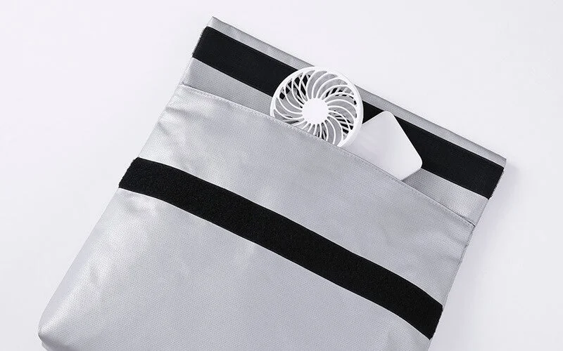 Portable fan and other gadgets in the case