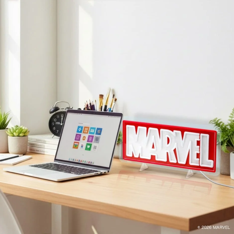 MARVEL LED Neon Light on Desk