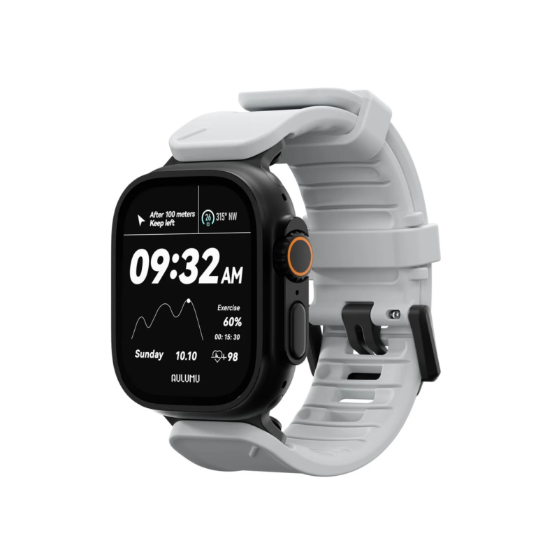 Smartwatch with Rock White band
