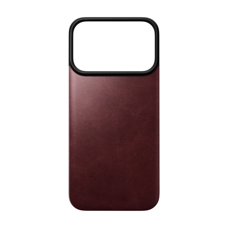 Magnetic Leather Back Horween for iPhone 18Pro/ProMax - Burgundy
