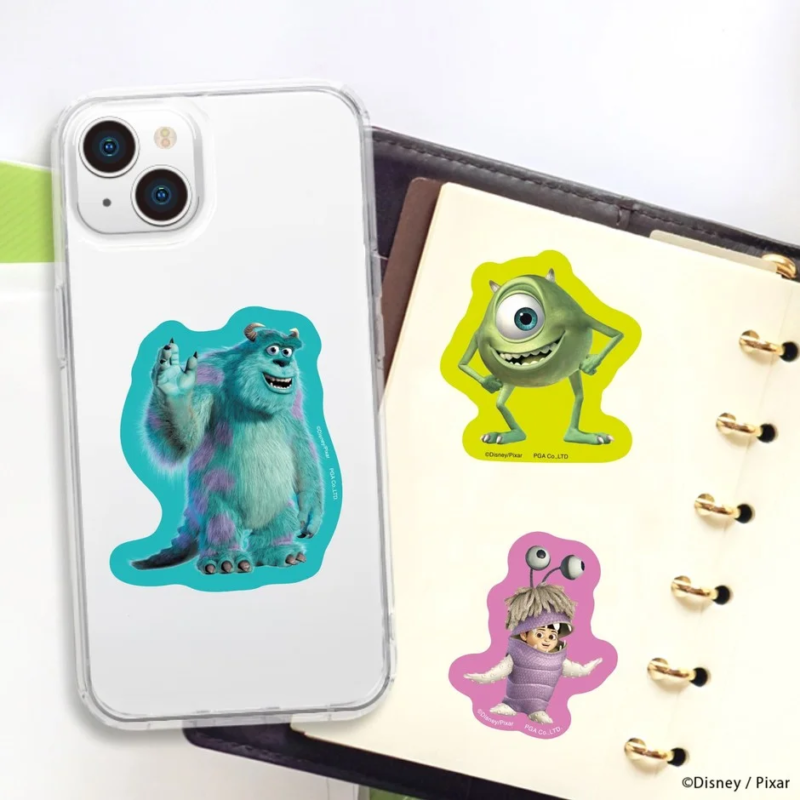 Monsters Inc. Stickers on Phone Case and Notebook