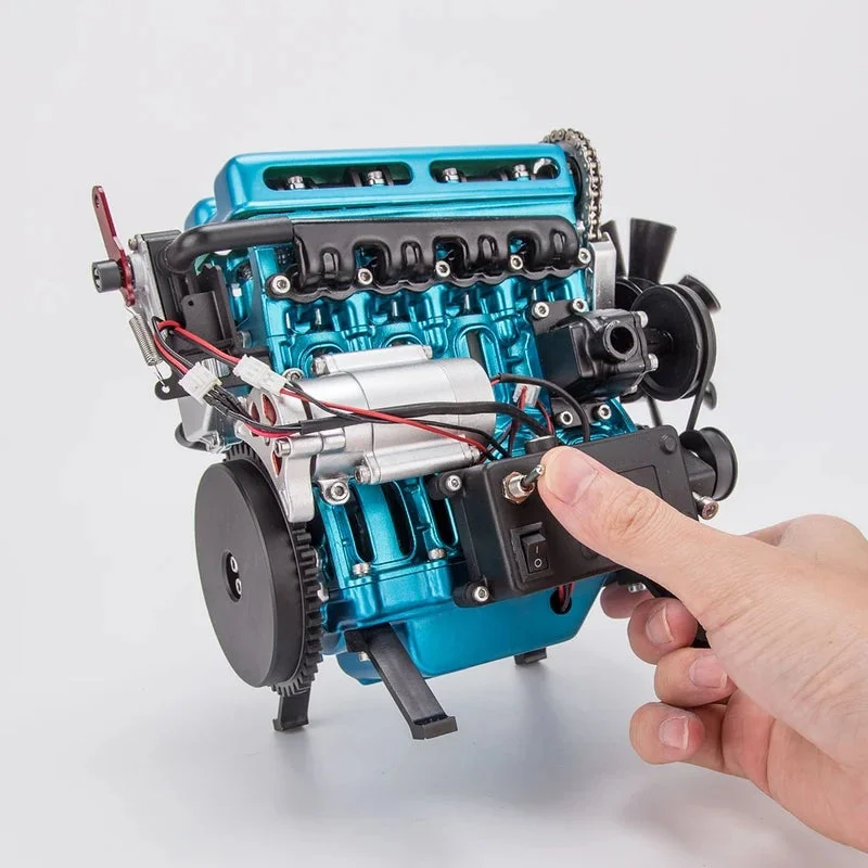 V-Type Engine Model Operated by Hand